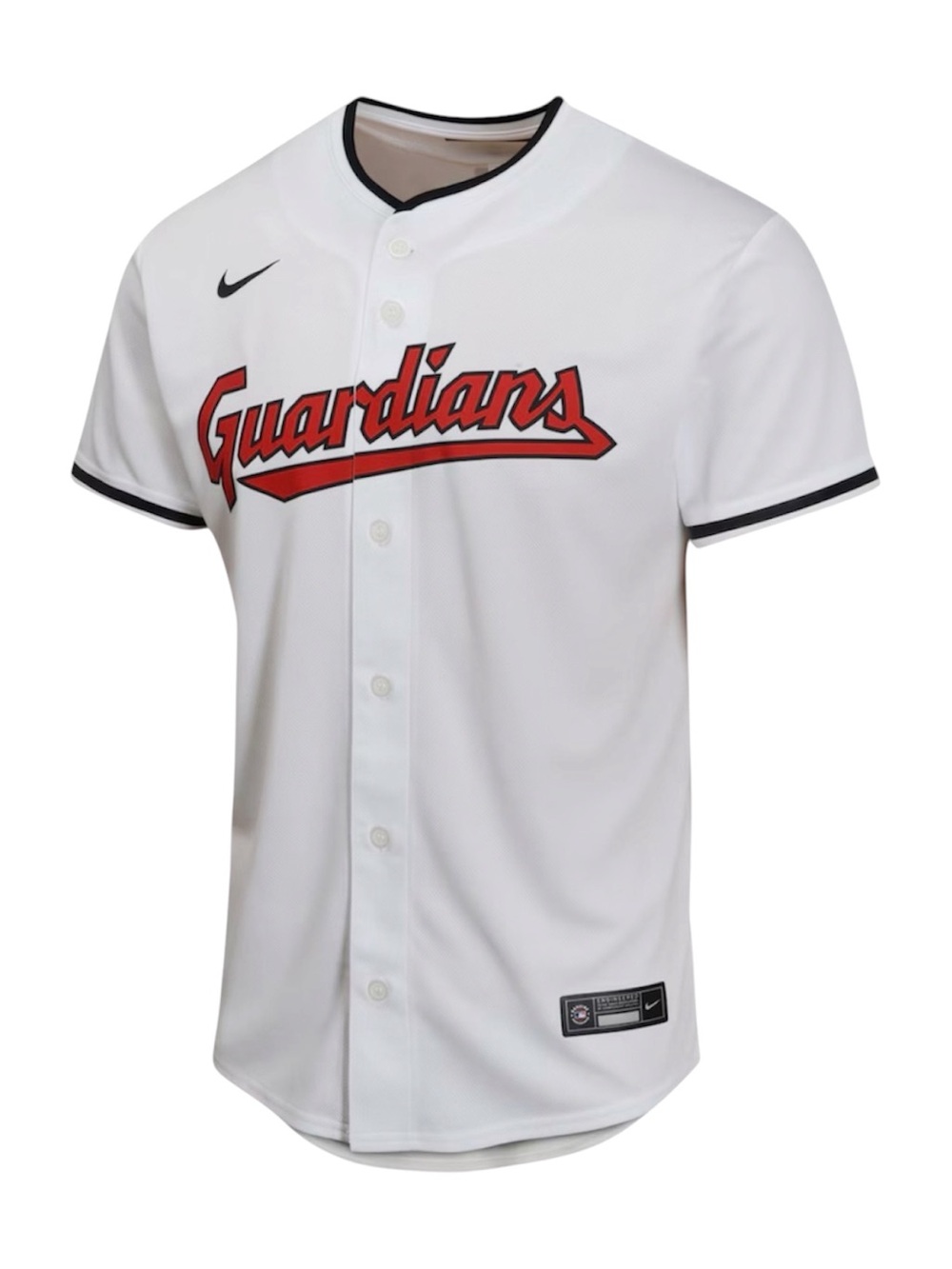 Nike Cleveland Guardians White Stitched Baseball Jersey Mens Small NWOT